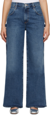 Agolde Magda Carpenter Wide Leg Jeans In Darkness In Darkness