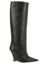 3juin Woman Boot Black Size 6 Leather In Black