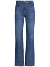 ETRO FLORAL-EMBROIDERED HIGH-WAIST JEANS