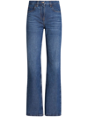 Etro Denim Jeans With Embroidered Patch In Blue