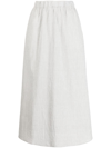 Eileen Fisher Striped High-waist Skirt In White/black