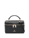 Furla Camelia Leather Mini Bag In Black