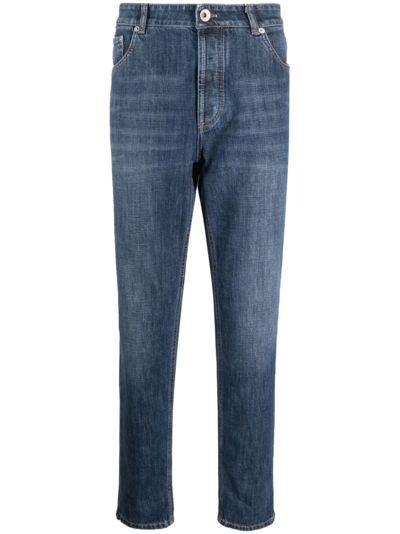 BRUNELLO CUCINELLI MID-RISE TAPERED JEANS