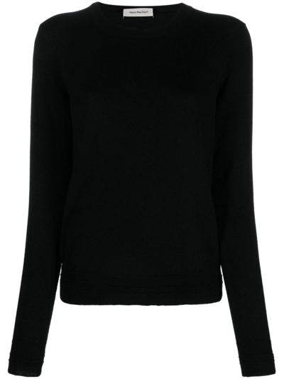 There Was One Crew-neck Cashmere Jumper In Black