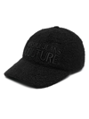 Versace Jeans Couture Logo-embroidered Faux-shearling Cap In Black