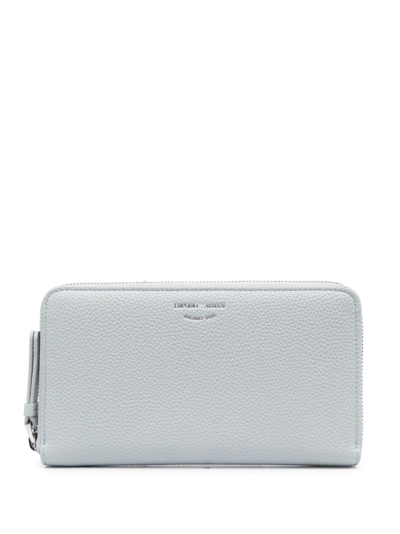 Emporio Armani Myea Logo-stamp Wallet In Light Gray