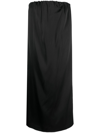 Loulou Studio Siple Strapless Viscose Midi Dress In Black