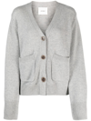 Lisa Yang V-neck Cashmere Cardigan In Grey
