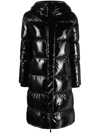 Herno Laminar Hooded Padded Coat In Black