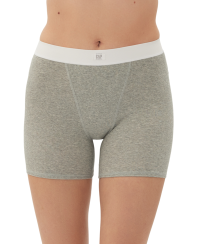 Gap Body Women's Logo Comfort High-waist Shorts Gpw01070 In Heather Grey