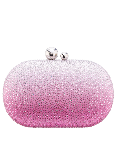 Nina Crystal Ombre Minaudiere Clutch In Ultra Pink Ombre