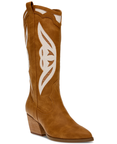 Dv Dolce Vita Women's Keiley Water-resistant Pull-on Cowboy Boots In Tan