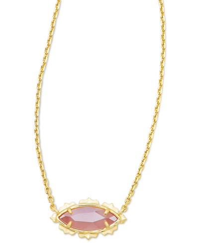 Kendra Scott 14k Gold-plate Mother Of Pearl Marquise Pendant Necklace, 16" + 3" Extender In Multi