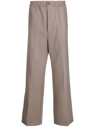 Ami Alexandre Mattiussi Straight-leg Elastic-waist Trousers In 281