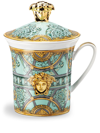 Versace Scala Palazzo Porcelain Lid Mug In Mehrfarbig
