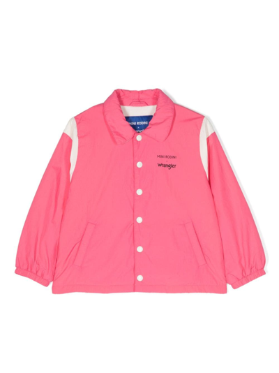 Mini Rodini Kids' X  Peace Dove Two-tone Bomber Jacket In Pink