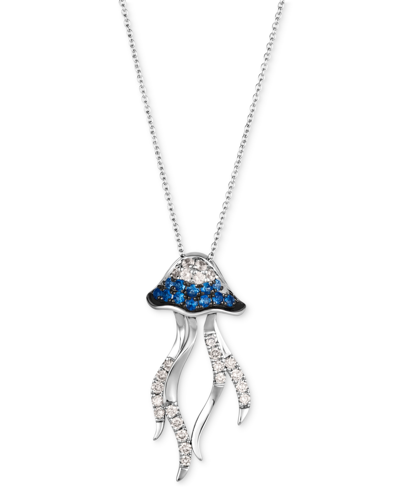Le Vian Ombre Multi-gemstone (3/8 Ct. T.w.) & Nude Diamond (1/4 Ct. T.w.) Jellyfish Pendant Necklace In 14k In No Color