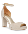 Anne Klein Vixen Platform Sandal In Platinum