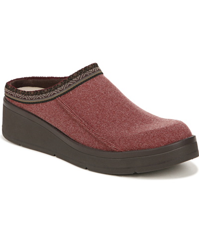 Bzees Premium Flag Staff Washable Clogs In Red Ribbed Knit Fabric