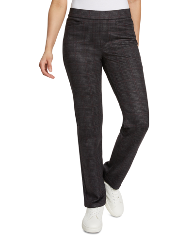 Gloria Vanderbilt Women's High-rise Pull-on Straight-leg Ponte Pants In Coffee Roast