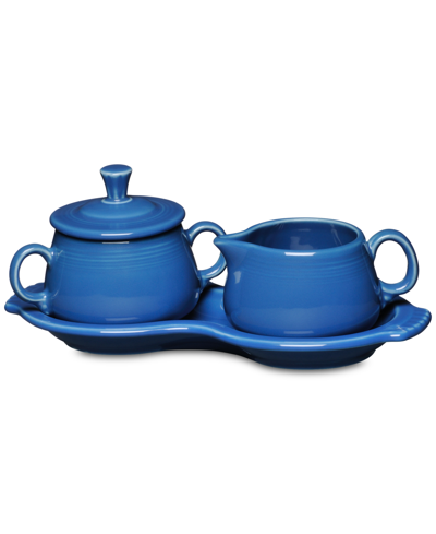 Fiesta Sugar And Creamer Set In Med Blue