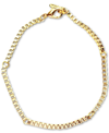 MINU JEWELS GOLD-TONE BOX CHAIN FLEX BRACELET