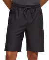 Hugo Boss Regular-fit Shorts With Decorative Reflective Pattern In Dark Gray