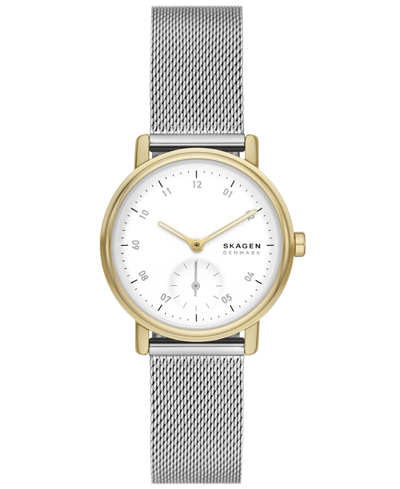 Skagen Women's Kuppel Lille Quartz Three Hand Silver-tone Stainless Steel Watch, 32mm