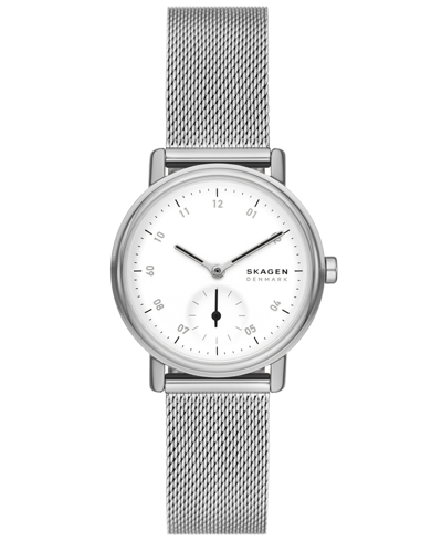Skagen Women's Kuppel Lille Quartz Three Hand Silver-tone Stainless Steel Watch, 32mm