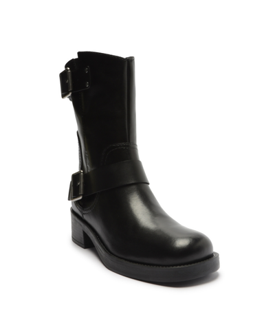 Arezzo Women's Lucy Mid-shaft Leather Moto Boots In Brown