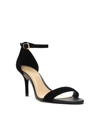 Arezzo Isabelli High Womens Ankle Strap Stiletto Heels In Black Nubuck