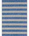 BAYSHORE HOME OUTDOOR BANDED DISTRESSED STRIPE 7' X 10' AREA RUG