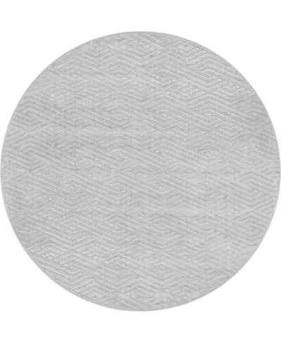 Sabrina Soto Closeout!  Outdoor Hudson 8' X 8' Round Area Rug In Gray