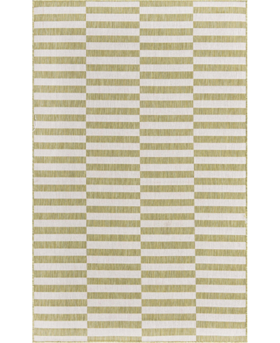 Bayshore Home Outdoor Banded Striped 5' X 8' Area Rug In Green