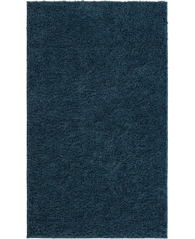 Bayshore Home Always Shag Solid 5' X 8' Area Rug In Blue Navy