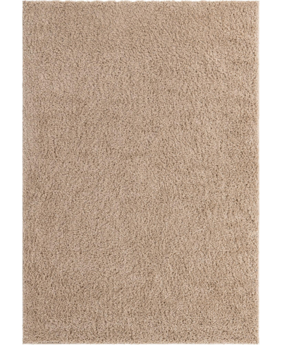 Bayshore Home Always Shag Solid 8' X 11' Area Rug In Taupe