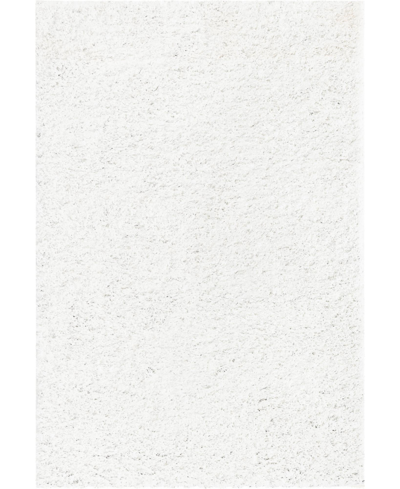 Bayshore Home Always Shag Solid 4' X 6' Area Rug In White