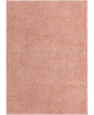 Bayshore Home Always Shag Solid 8' X 11' Area Rug In Rose