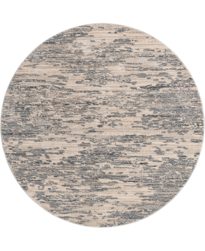 Bayshore Home Refuge Water 7' X 7' Round Area Rug In Gray