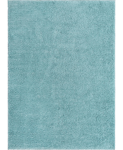 Bayshore Home Always Shag Solid 8' X 11' Area Rug In Turquoise