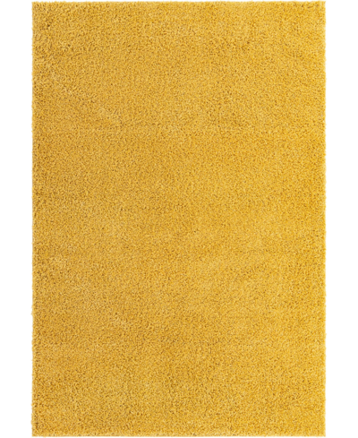 Bayshore Home Always Shag Solid 8' X 11' Area Rug In Yellow