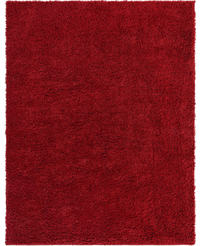 Bayshore Home Always Shag Solid 8' X 10' Area Rug In Cherry