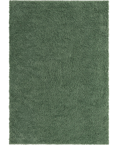 Bayshore Home Always Shag Solid 7' X 10' Area Rug In Green