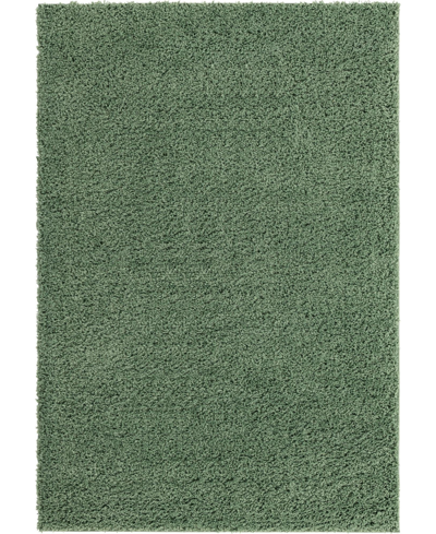 Bayshore Home Always Shag Solid 6' X 9' Area Rug In Green