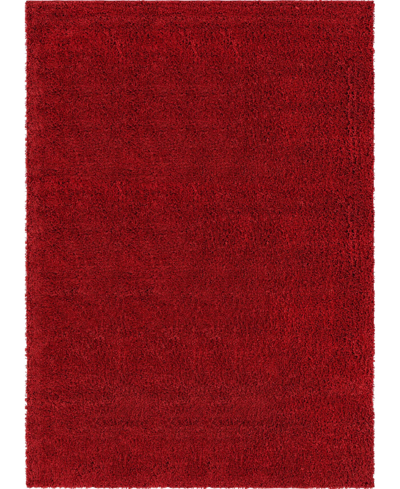 Bayshore Home Always Shag Solid 8' X 11' Area Rug In Cherry