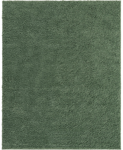 Bayshore Home Always Shag Solid 8' X 11' Area Rug In Green