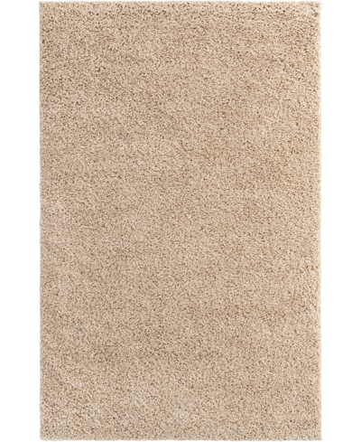 Bayshore Home Always Shag Solid 6' X 9' Area Rug In Taupe