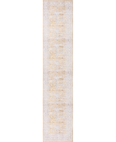 Bayshore Home Lift Spes 2'6" X 12' Runner Area Rug In Yellow
