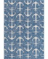 BAYSHORE HOME OUTDOOR SHORE AHOY 5'3" X 7'10" AREA RUG