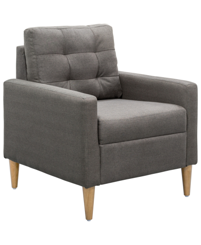 510 Design Dani 29" Wide Tufted Back Accent Chair In Gray